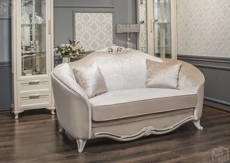 Диван Мокко 2х местный бежевый, французский раскладной механизм