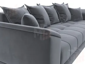 Диван прямой НордСтар НПБ ( SEVEN 17 серый )