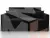 Диван прямой Лига-104 (140) ( SEVEN 35 черный )