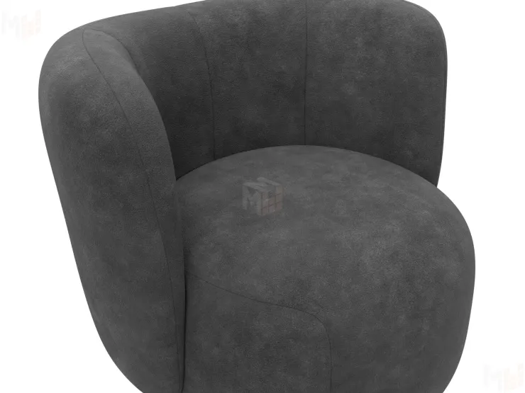 Кресло Лига-072 ( велюр BRUT 16 темно-серый )