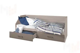 Кровать Ненси 80/2 ящика (ясень/капучино глянец)