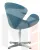 Кресло дизайнерское DOBRIN SWAN (синяя ткань IF6)