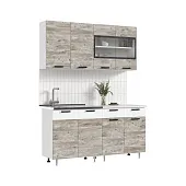 Кухня Рио New 1,6 (490) ЛДСП Юкон/белый, Белый (Антарес)