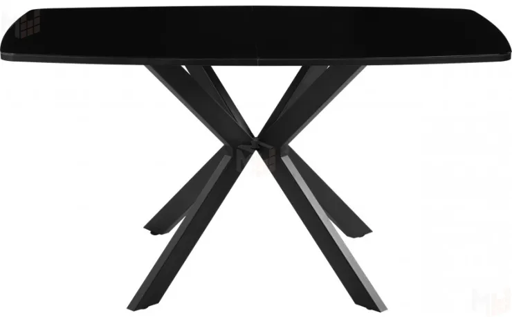 Стол раскладной стеклянный Твин Лофт 130 Чёрный