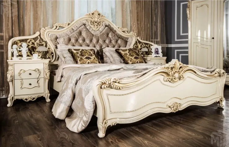 Кровать Джоконда 160х200 см крем глянец