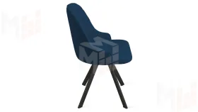 Стул Гранд К2 Черный муар, Велюр Confetti Blue