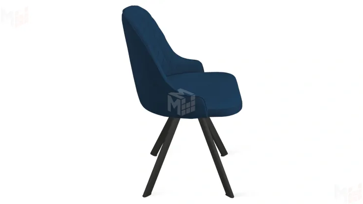 Стул Гранд К2 Черный муар, Велюр Confetti Blue