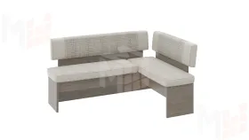 Скамья угловая Дублин Дуб Сонома трюфель, Кожзам Светлый, Ткань Светлая