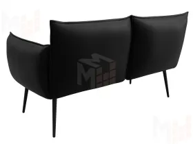 Диван прямой Лига-083 ( экокожа GRIFON 18 черный )