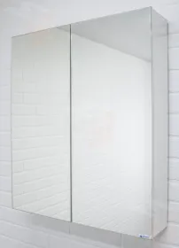 Шкаф-зеркало Норма 60 с двумя дверцами Айсберг