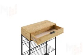 Обувница Краш черный муар/дуб крафт золотой