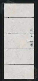 Входная металлическая дверь Лайн Букле черное/Look Art