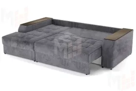 Угловой диван-кровать Лас-Вегас Серый левый