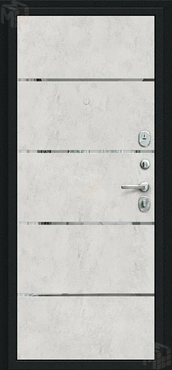 Входная металлическая дверь Лайн Букле черное/Look Art