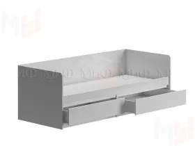 Детская кровать Челси 0,8 белый/белый глянец