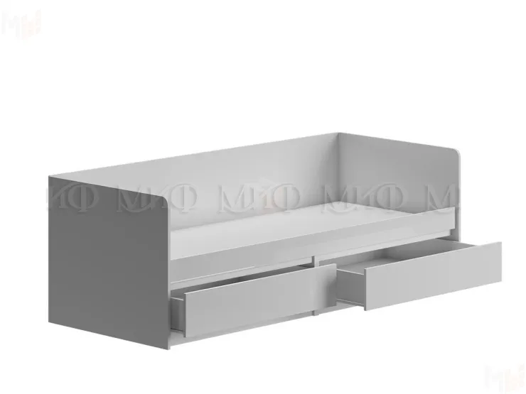 Детская кровать Челси 0,8 белый/белый глянец