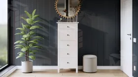 Комод Кымор 5 ящиков белый