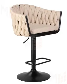 Стул барный DOBRIN LEON (бежевая ткань (LAR 275-1))