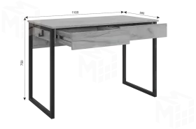 Стол Юниор графит/черный муар