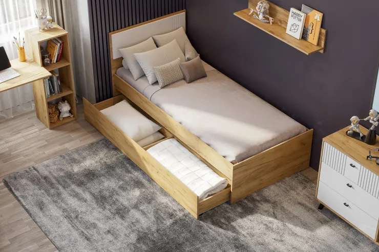 Ящик для кровати Милан Дуб Золотой