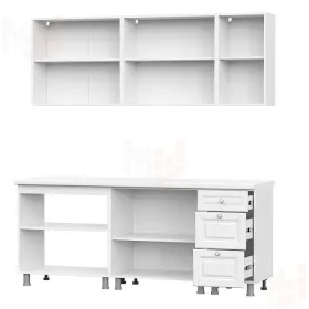 Кухонный гарнитур Прованс (2,0м) (МДФ) (без столешниц) Белый 