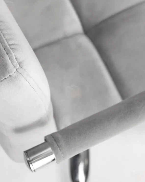 Офисное кресло для персонала DOBRIN TERRY (серый велюр (MJ9-75))