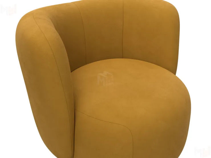 Кресло Лига-072 ( велюр BRUT 10 желтый )