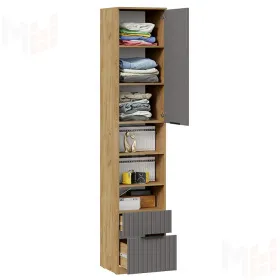 Шкаф комбинированный Хилтон 404.004.000 Графит матовый