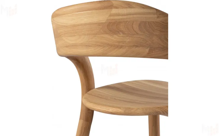 Стул полубарный деревянный из массива дуба Соул  Дуб натуральный