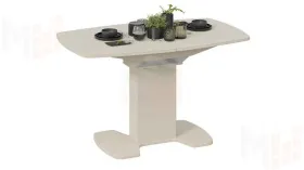 Стол обеденный Портофино - СМ(ТД)-105.02.11(1) Бежевое, Стекло бежевое матовое LUX