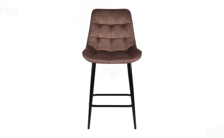 Полубарный поворотный стул Эйден Confetti coffee/черный