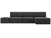 Диван угловой модульный с пуфом Лига-060 НПБ Лонг угол универсальный