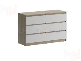 Комод Челси сонома/белый глянец