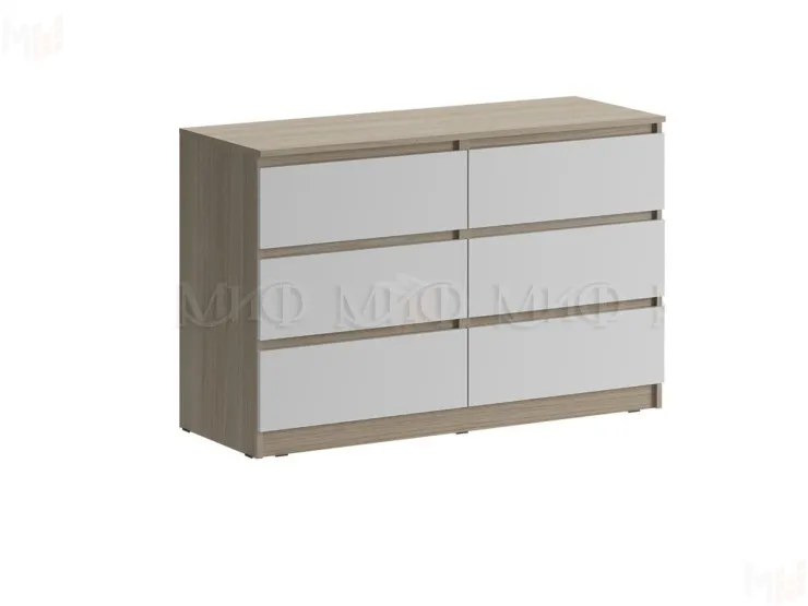 Комод Челси сонома/белый глянец