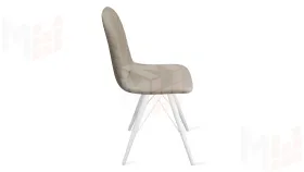 Стул Шерри К3 Белый матовый, Велюр Confetti Smoke