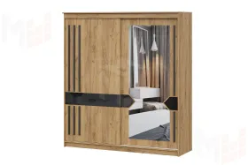 Шкаф-купе №25 (2,0м) БЛЭК Дуб золотой