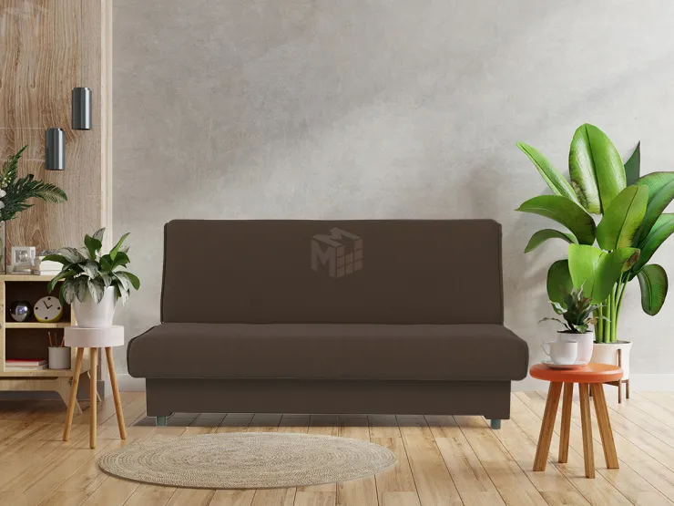 Диван книжка Фаворит велюр 24 коричневый