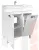 Тумба под умывальник "Elen 75" Cube c корзиной для белья Домино
