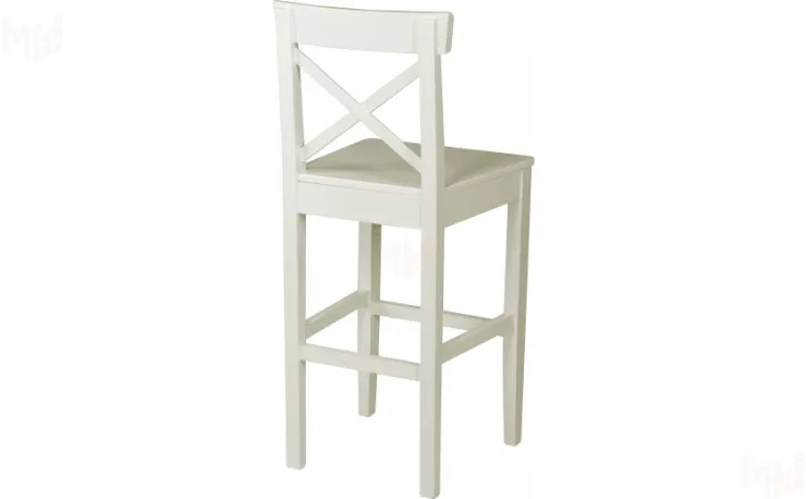 Стул полубарный деревянный с жестким сиденьем Бергольф Слоновая кость