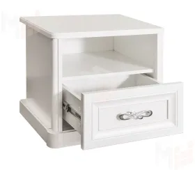 Тумба прикроватная детская Мишель белый матовый