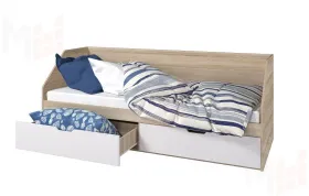 Кровать Анталия 80/2 ящика (белый)