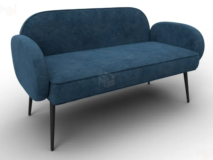 Диван прямой Лига-086 ( BRUT 11 синий )