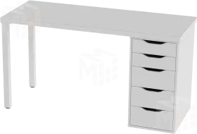 Стол письменный Ингар 2/5Т  белый