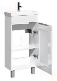 Тумба под умывальник "Миранда 40 Кристалл" без ящика Айсберг