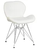 Стул обеденный DOBRIN BUTTERFLY CHROME (ножки хром, цвет белый)