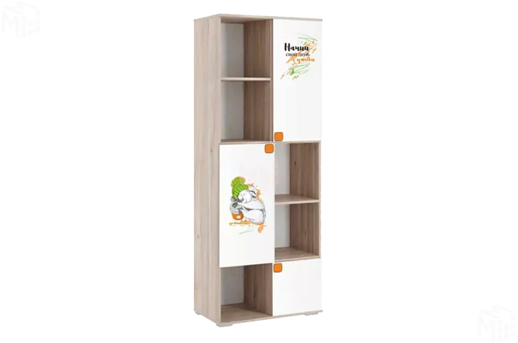 Стеллаж Зоо  16.01 дуб мария/белый