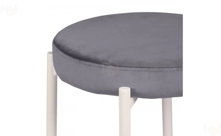 Табурет Кен Confetti темно-серый H-15/белый 