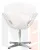 Кресло дизайнерское DOBRIN SWAN (белый кожзам P23, алюминиевое основание)