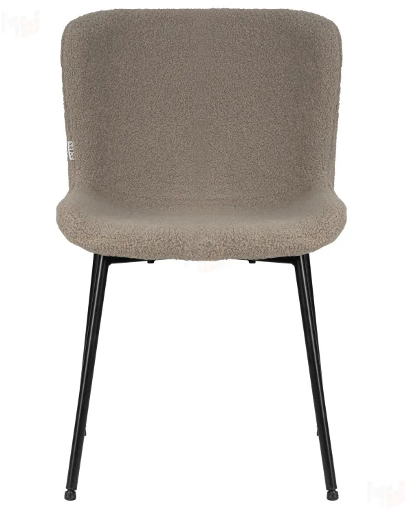 Стул обеденный DOBRIN MILO (черные ножки, бежевый букле (UF992-04))