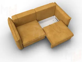 Диван прямой Лига-100 НПБ ( BRUT 10 желтый )